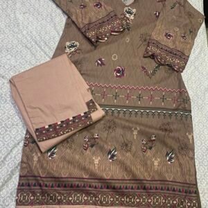 2pc Stitched lawn Branded Dress-705