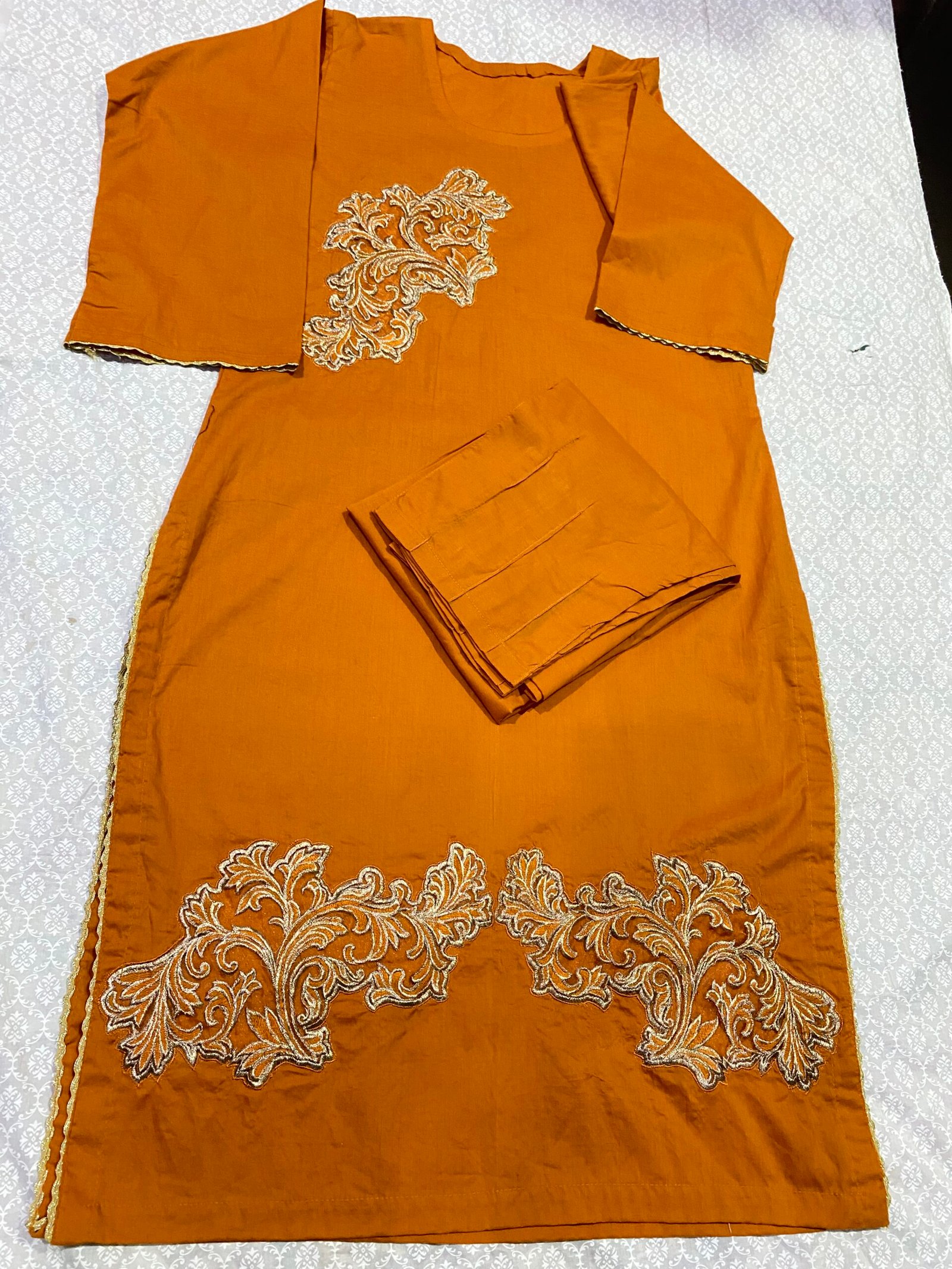 2 Pc Stitched Lawn Dress-711