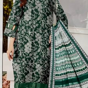 3 Pc Sapphire Lawn  with Voil Dupatta -805