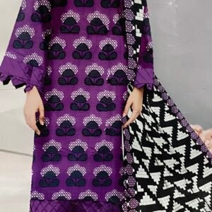 3 Pc Sapphire Lawn with Voil Dupatta-801