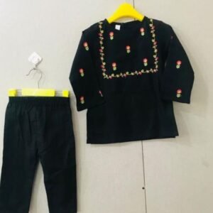 black embraided lawn dress - 601