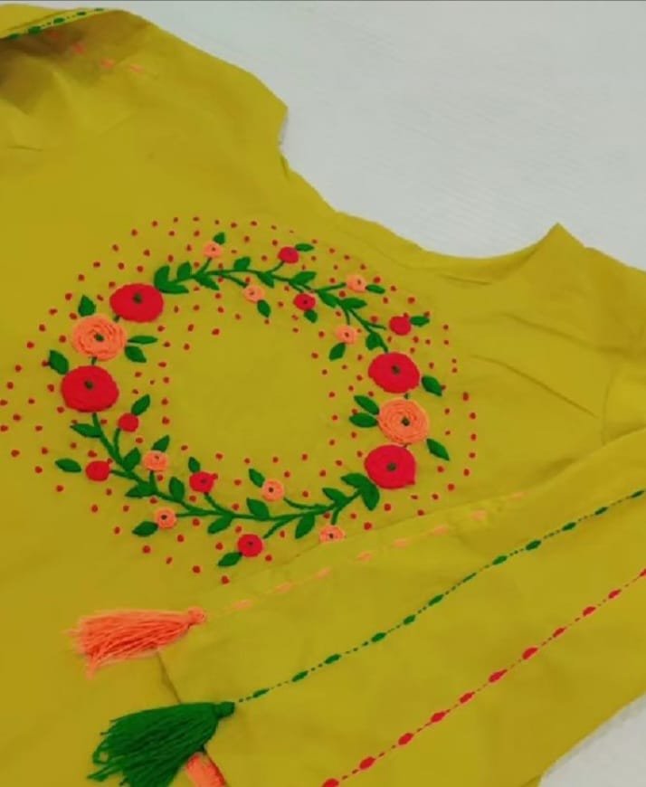 2 pc embroidery Dress