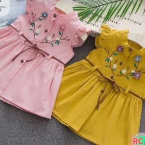 2 pc embroidery Frock