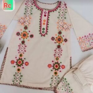 2 pc Embroidery Dress