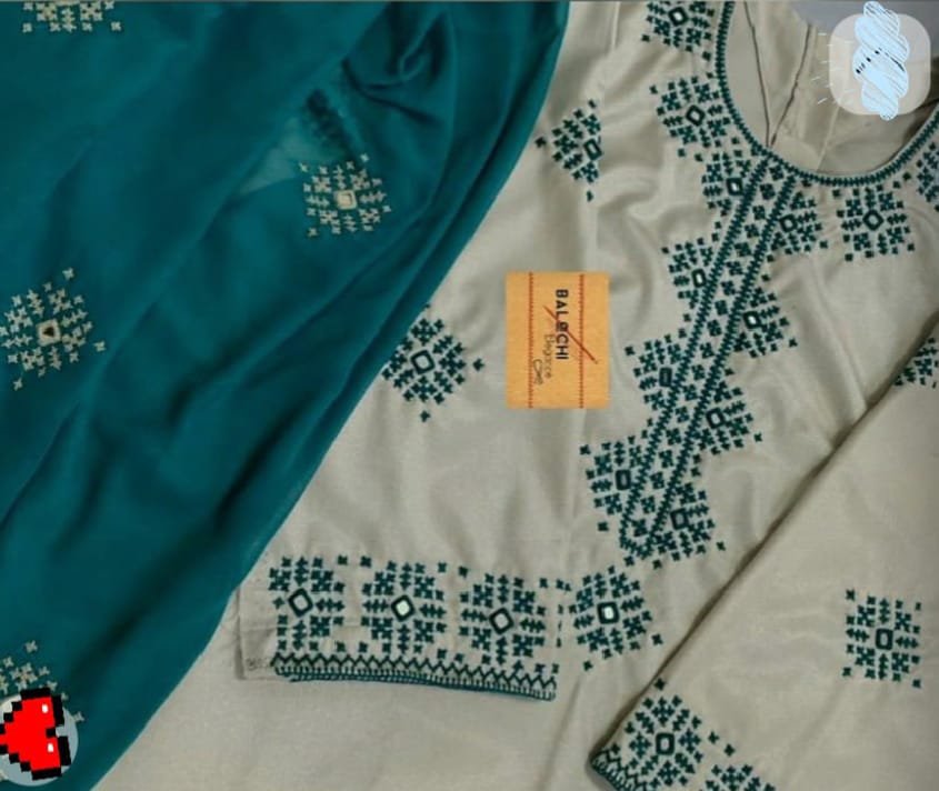 2 Pc Embroidery Dress