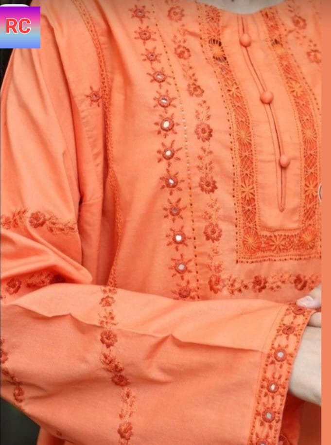 2 pc Embroidery Dress