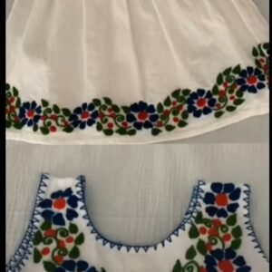 2pc Embroidery (white frock)-602